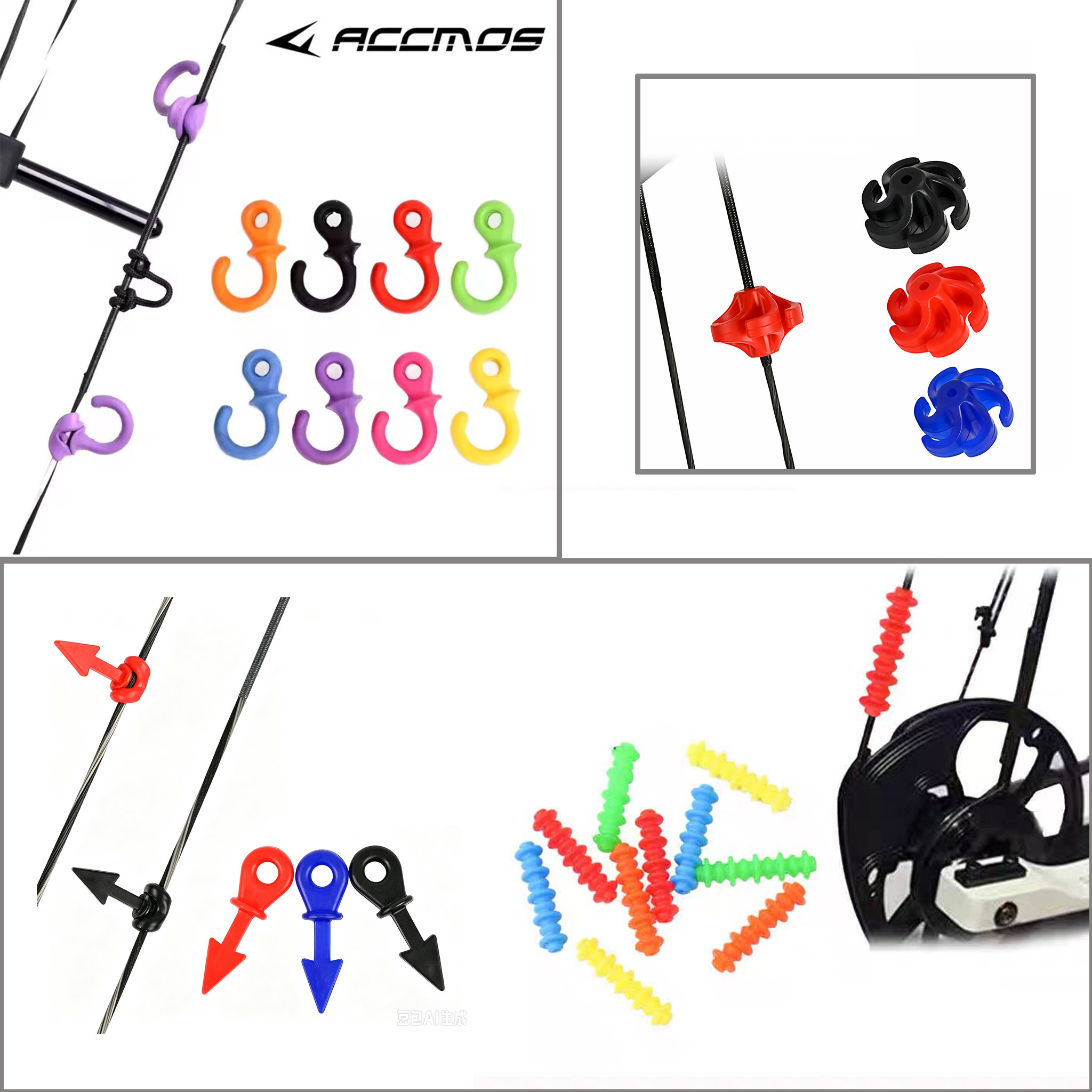 Bow Stringer Tool - 2PC/4PC Compound Bow String Stabilizer Damper