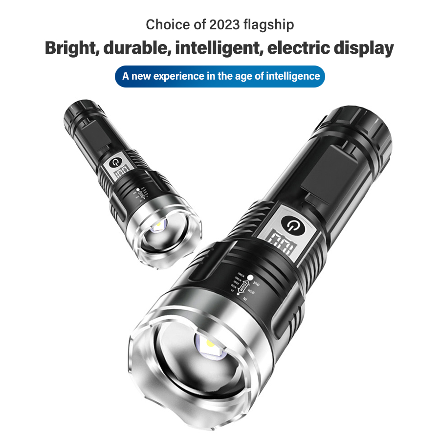 High Power 200000LM LED Flashl - огляд і ціна Tactical Flashlight Rechargeable