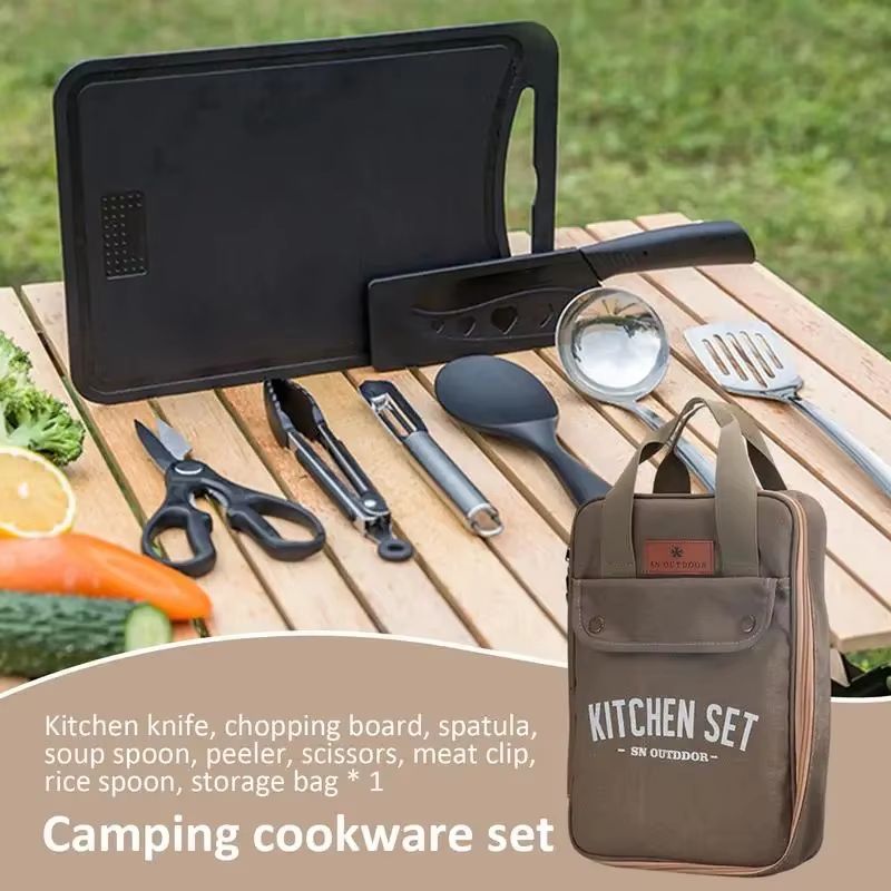 8pcs Camping Kitchen Cookware  - огляд і ціна Outdoor Hunting Kitchen