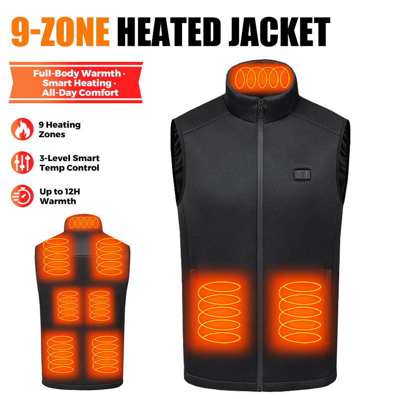 Heated Vest 9 Zones USB Heater - огляд і ціна Outdoor Hunting Heater