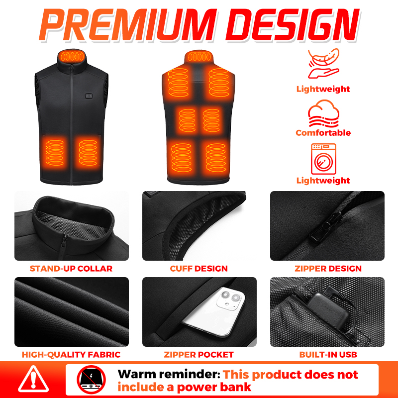 Heated Vest 9 Zones USB Heater - огляд і ціна Outdoor Hunting Heater