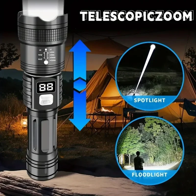 100000LM Super Bright Led Flas - огляд і ціна Tactical Flashlight Rechargeable