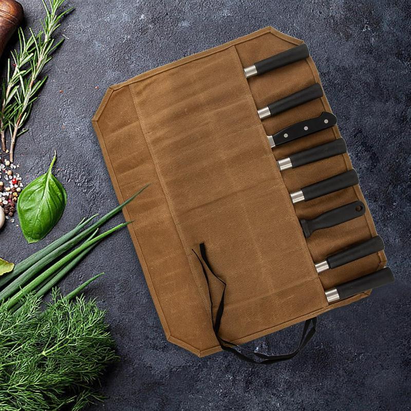 Waxed Canvas Chef Knife Roll M - огляд і ціна Outdoor Hunting Kitchen