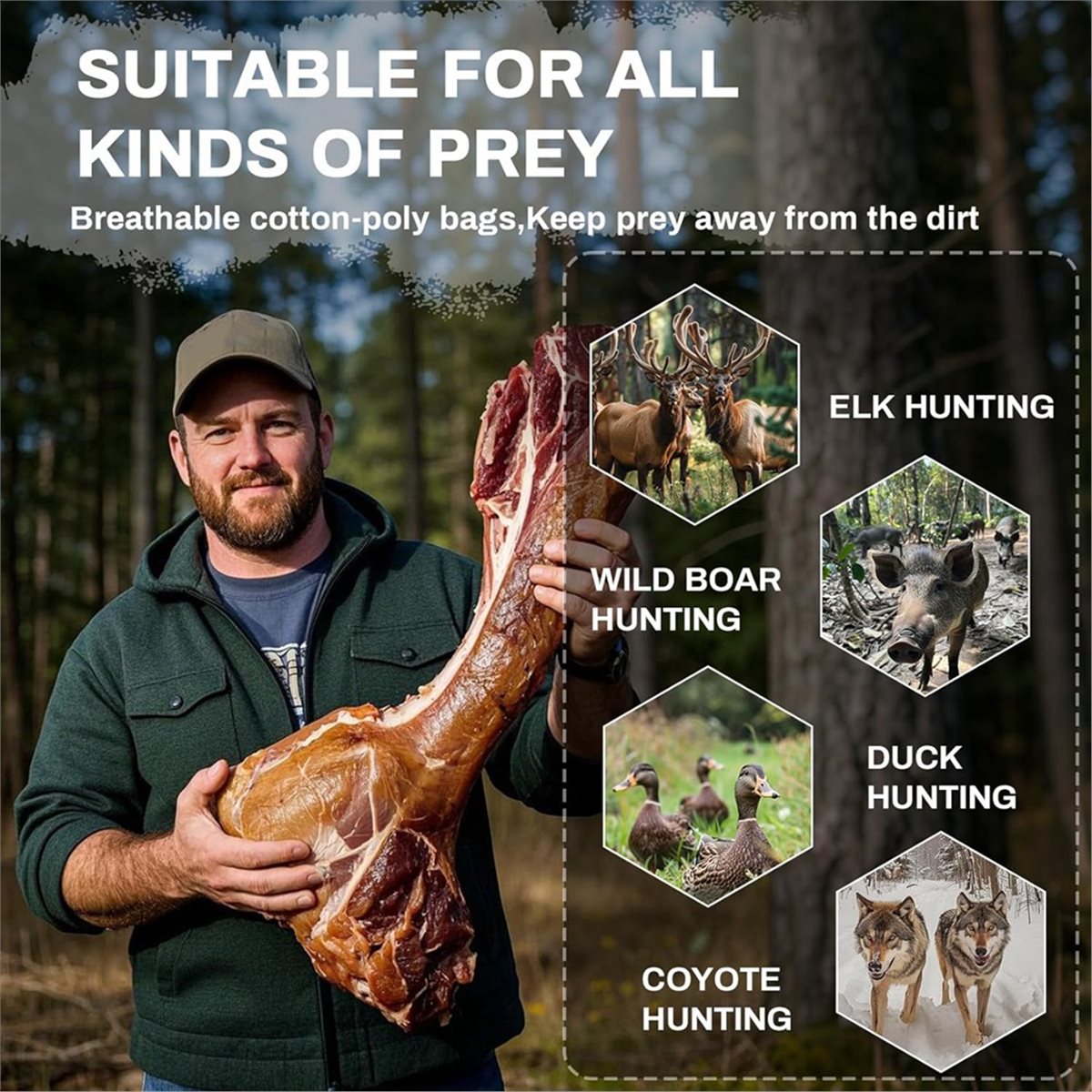 Game Bags Hunting Meat Bags, 5 - огляд і ціна Game Bag Meat Hunting