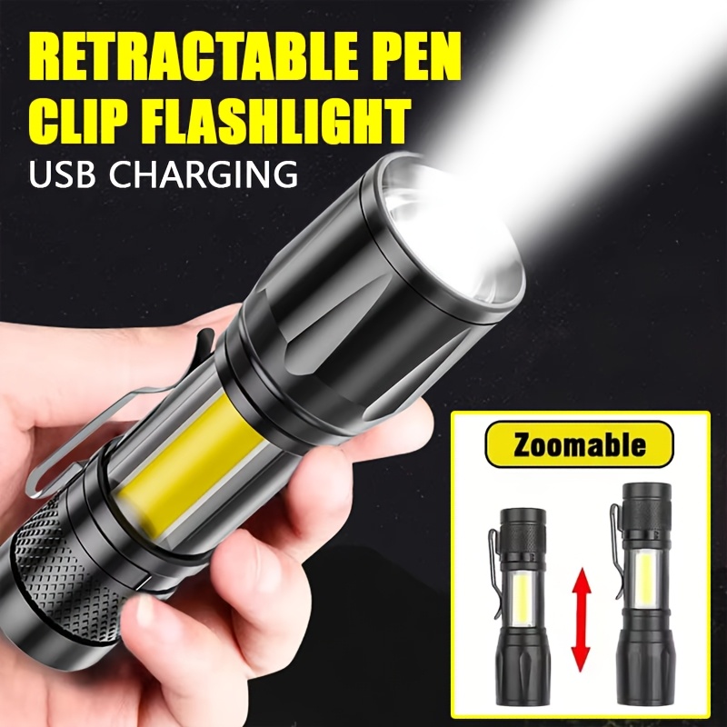Portable COB+LED Camping Light - огляд і ціна Tactical Flashlight Rechargeable