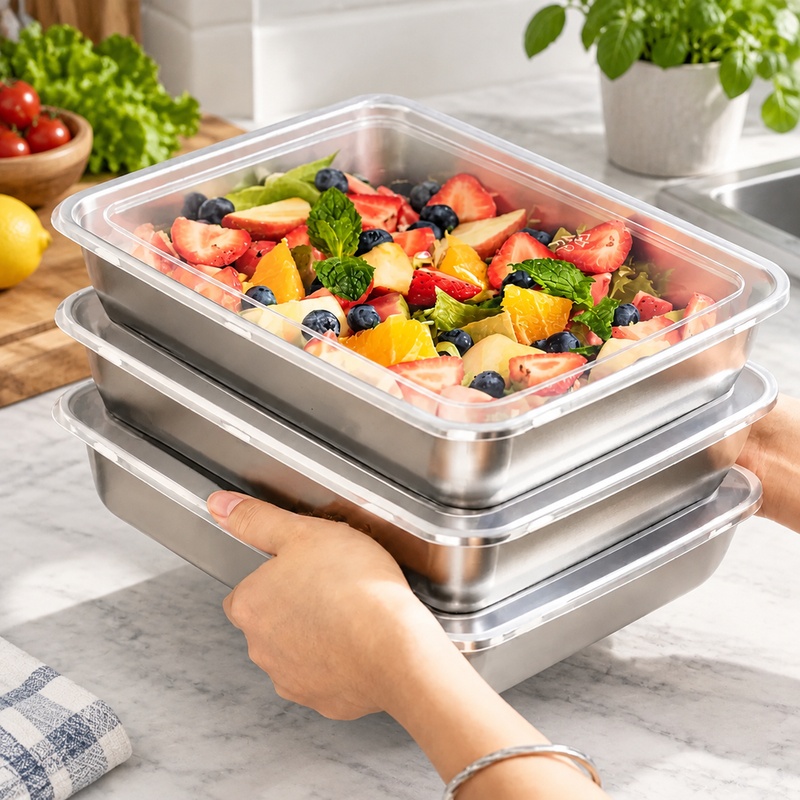 3-Piece Stainless Steel Food S - огляд і ціна Outdoor Hunting Kitchen
