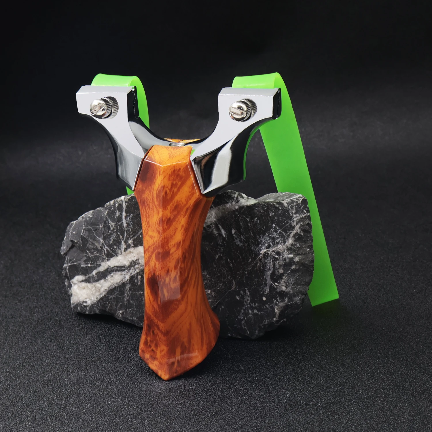 Aluminum Alloy Slingshot Wood  - огляд і ціна Outdoor Hunting Launcher