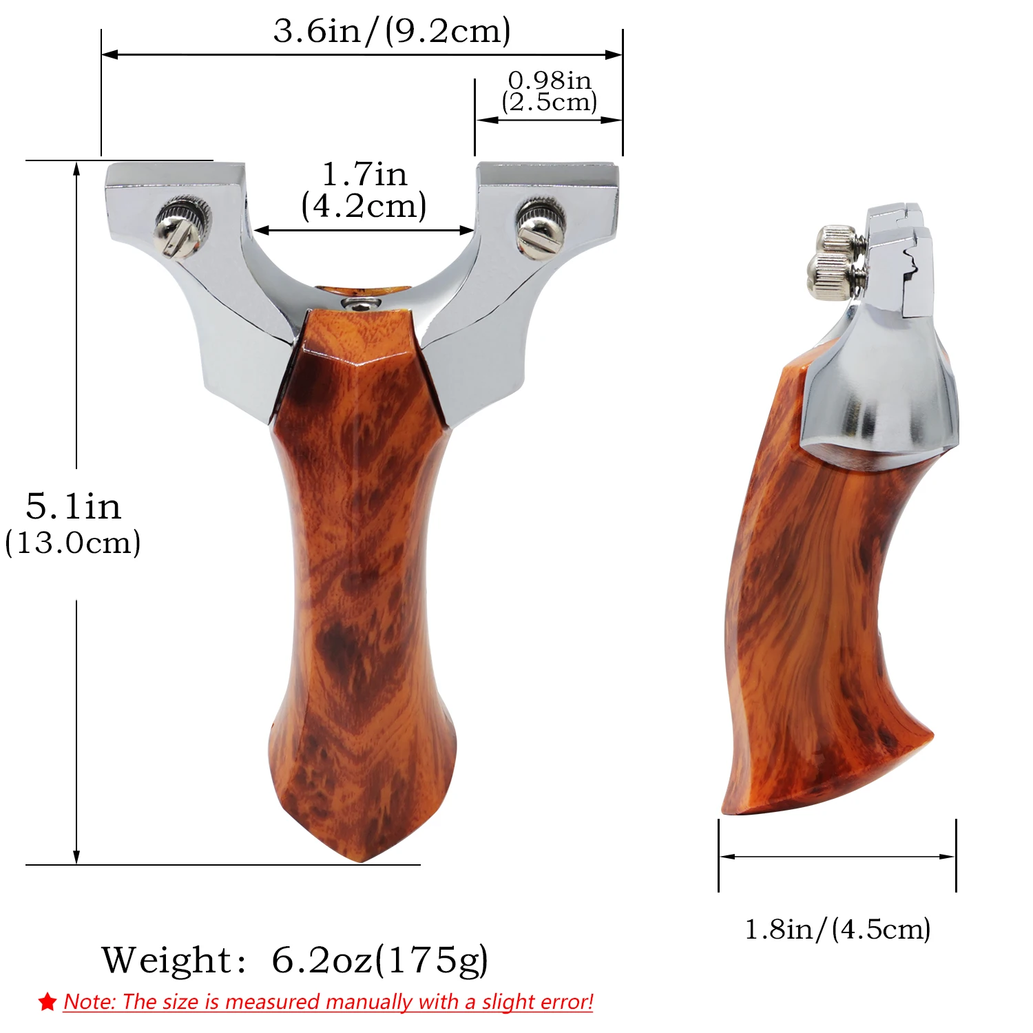 Aluminum Alloy Slingshot Wood  - огляд і ціна Outdoor Hunting Launcher