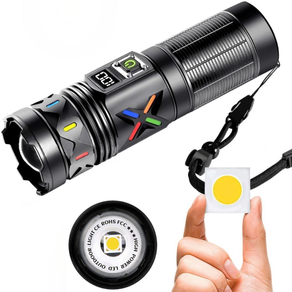 High Power LED Flashlight Tele - огляд і ціна Tactical Flashlight Rechargeable